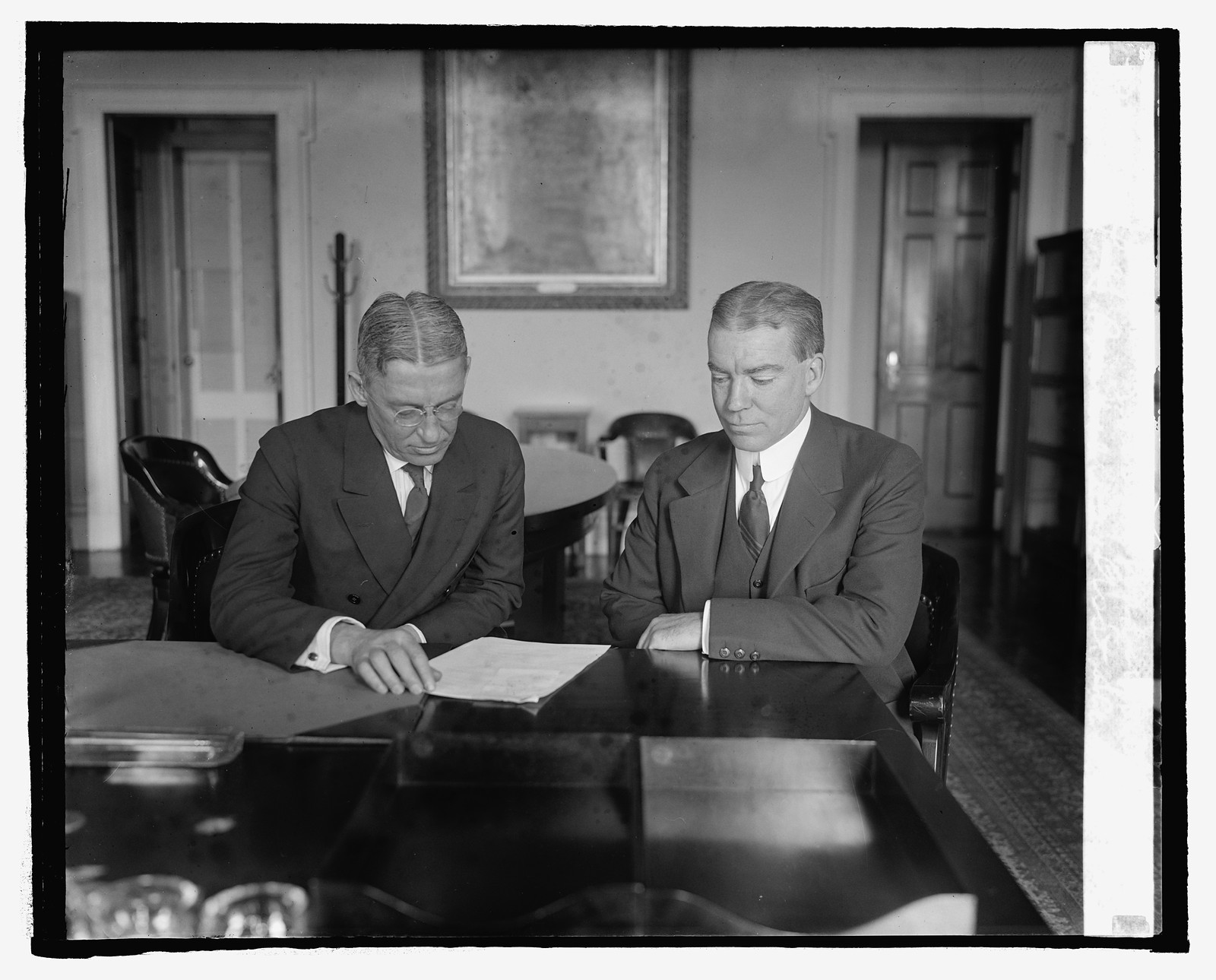 L.G. Andrews & Ass't. Sec. of Treasury & Eliot Wadsworth, 3/25/25, [19]25 March 25. — historic photograph