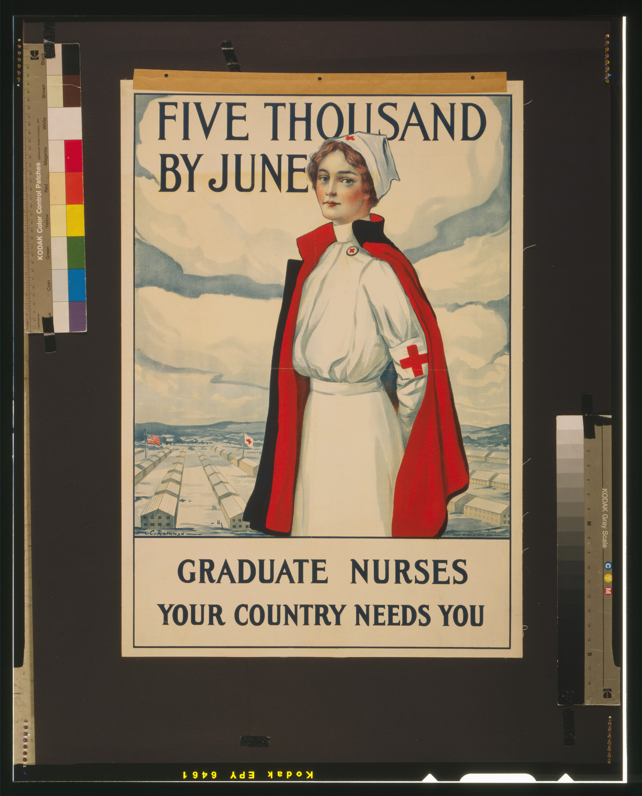 Five thousand by June Graduate nurses your country needs you / C. Rakeman., New York : Rand McNally & Co., [1917?] — vintage poster
