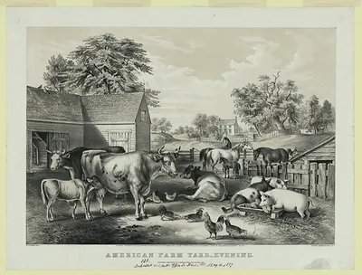 American Farm Yard—Evening