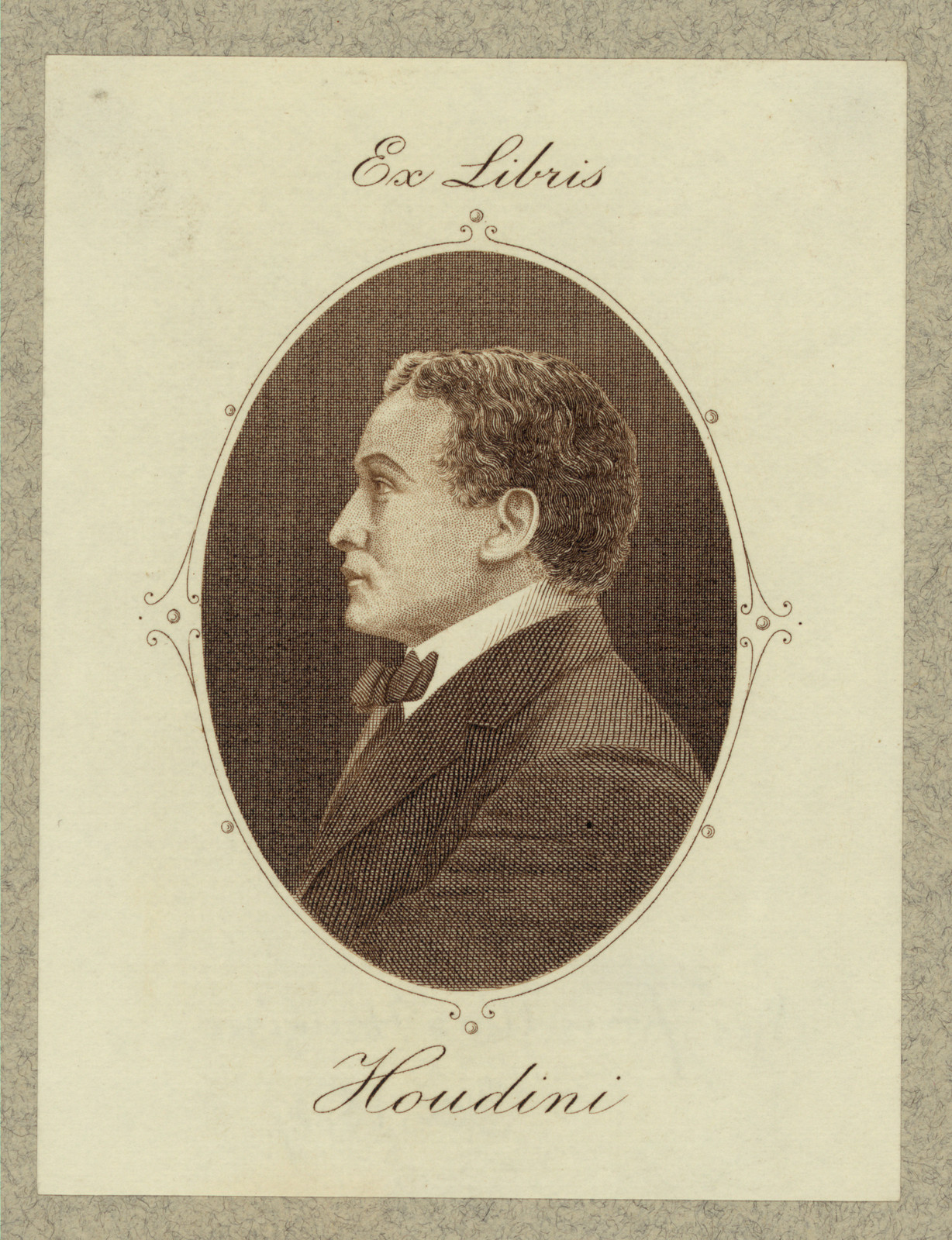 Bookplateof Harry Houdini — historic image