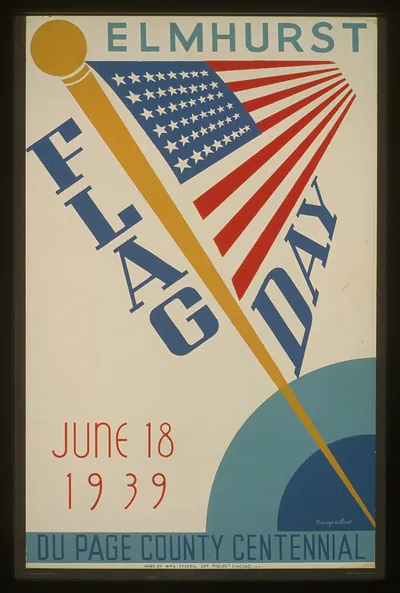 Elmhurst flag day June 18 1939 Du Page County centennial / Beauparlant.