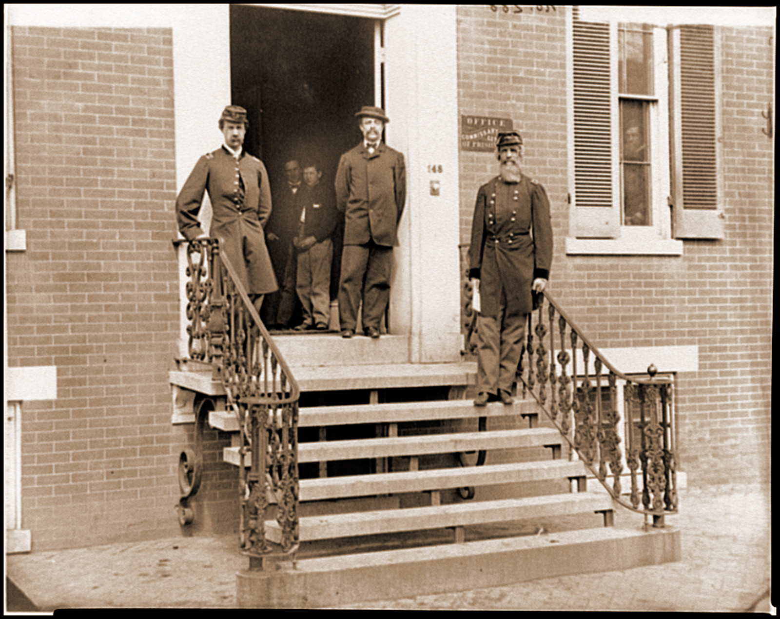 Washington D.C. Gen. William Hoffman Commissary General of Prisoners (at right) and, 1865 — historic photograph