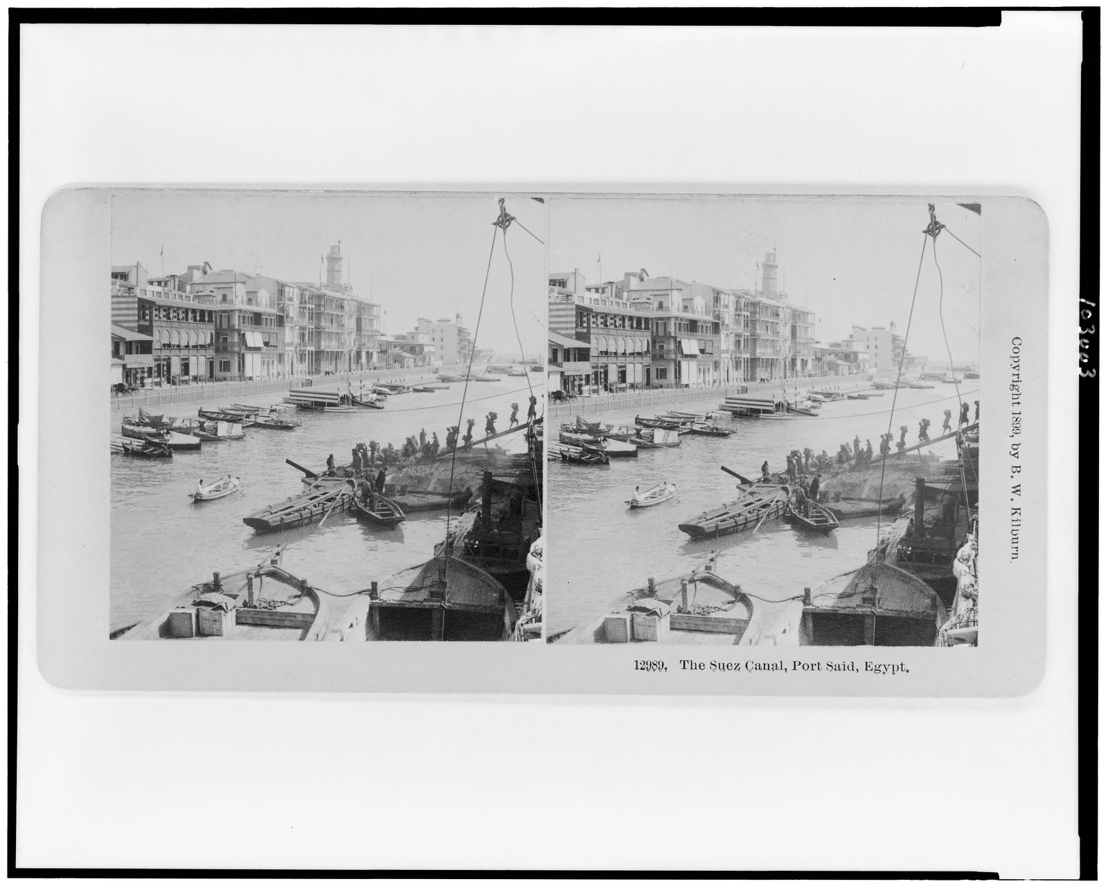 The Suez Canal, Port Said, Egypt, Littleton, N.H. : photographed and published by B.W. Kilburn, c1899. — historic photograph