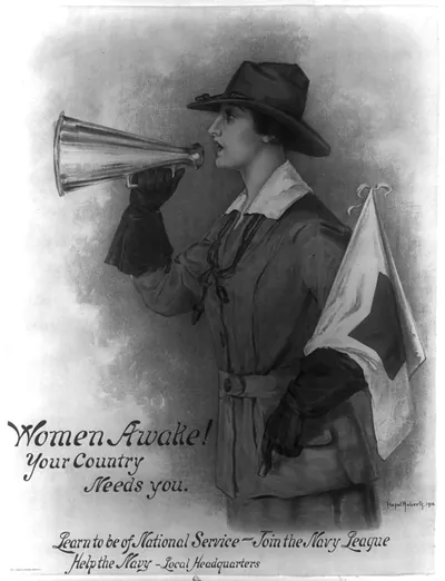 Women awake! Your country needs you--Learn to be of national service - join the Navy League--Help the Navy - local headquarters / Hazel Roberts.