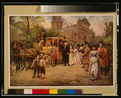 General Washington at Christ Church, Easter Sunday, 1795 / J.L.G. Ferris.