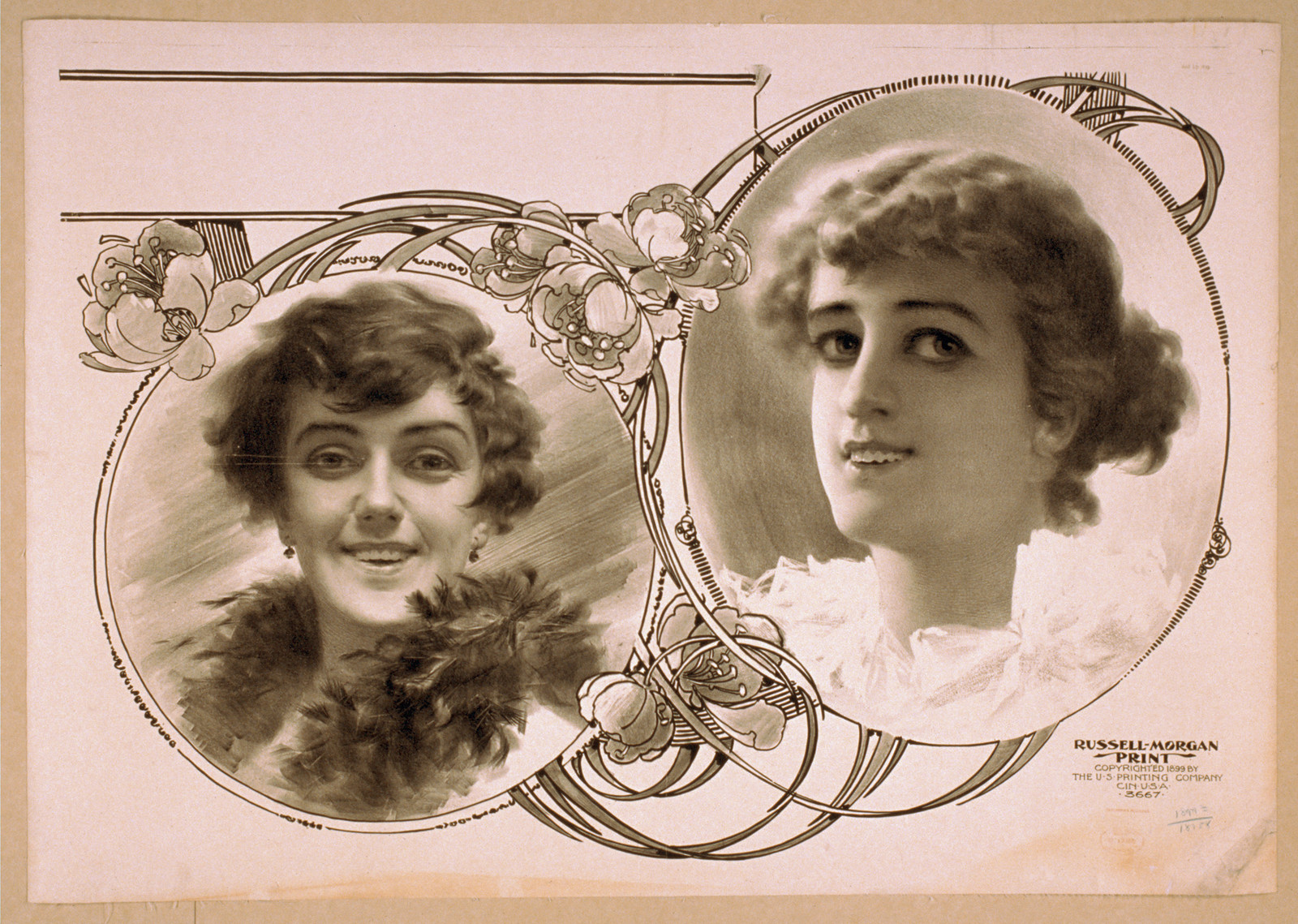 [Principal comedians], 1899 — vintage poster