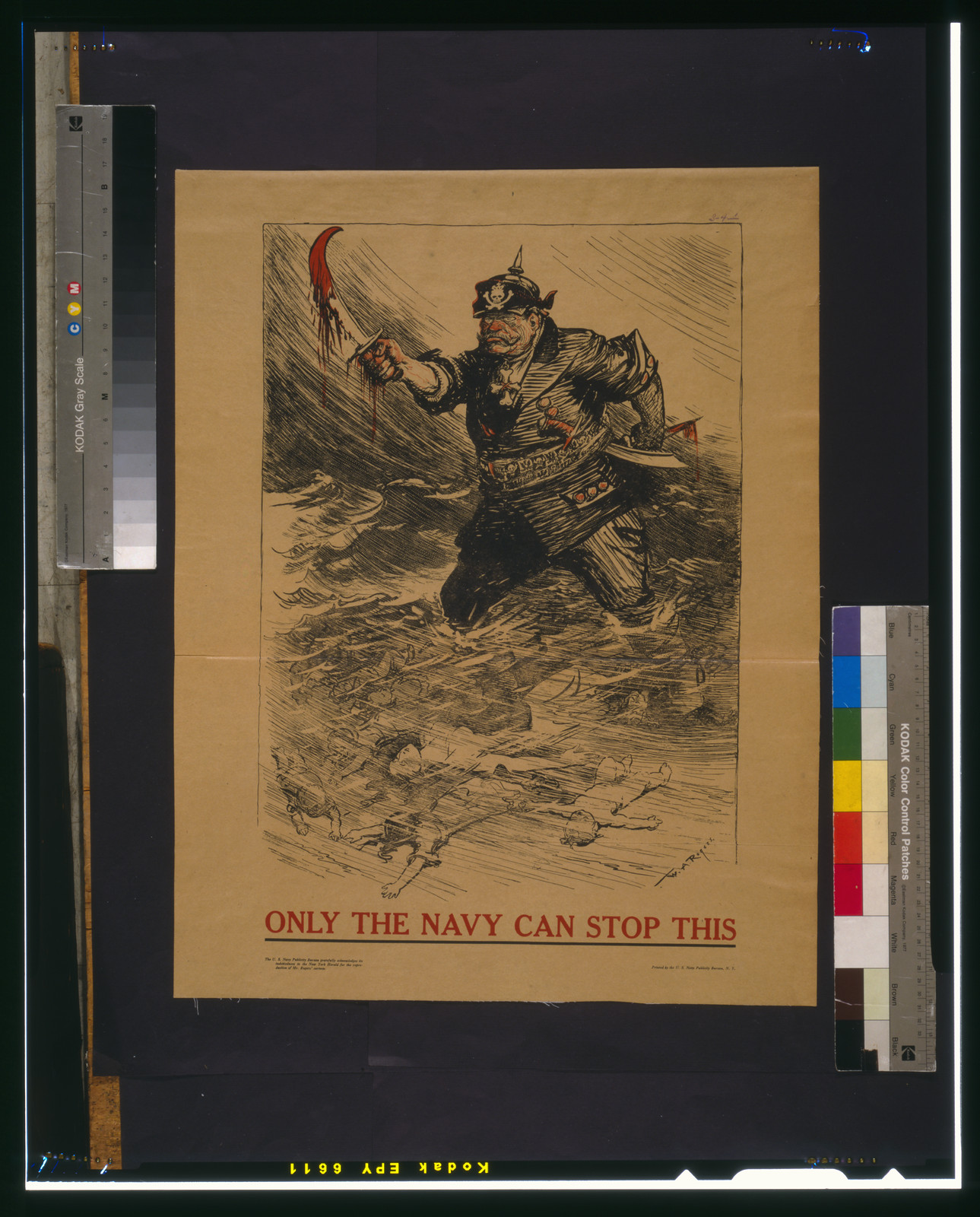 Only the Navy can stop this / W.A. Rogers., [1917] — vintage poster