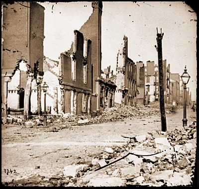 Richmond Va. Street in the burned district