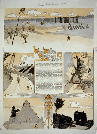 Wee Willie Winkie's world. It was such a fine day for a parade! / Lyonel Feininger, 1906.