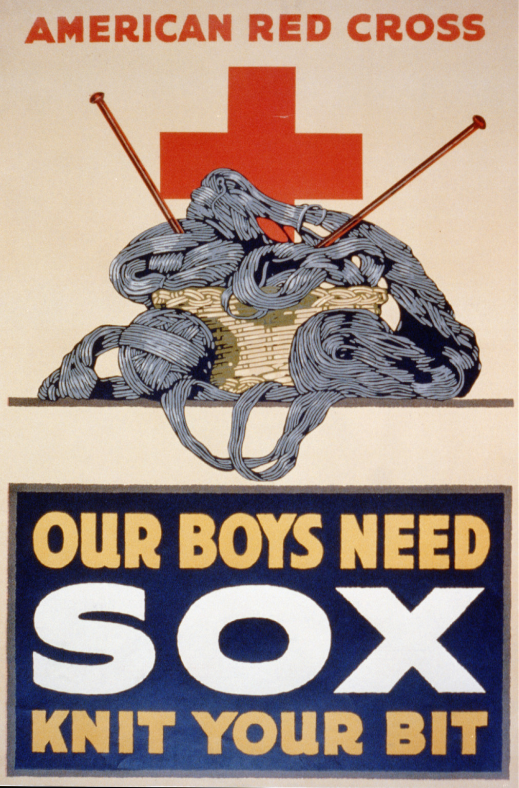 Our boys need sox knit, 1918 — historic image
