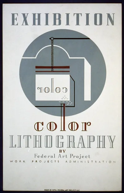 Exhibition color lithography by Federal Art Project Work Projects Administration
