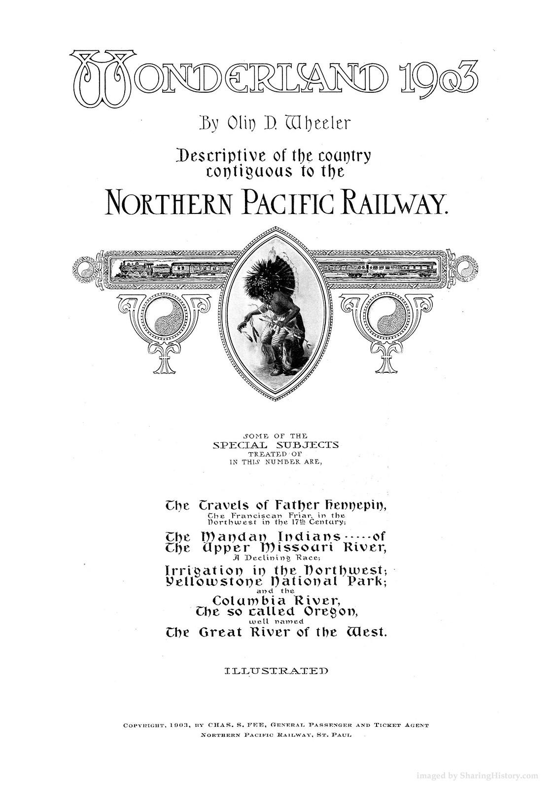 Wonderland 1903 title page, Northern Pacific Railway — historic image
