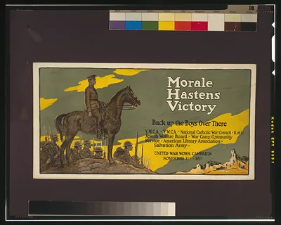 Morale hastens victory - back up the boys over there United War Work Campaign, Nov. 11th - 18th / F. Luis Mora.