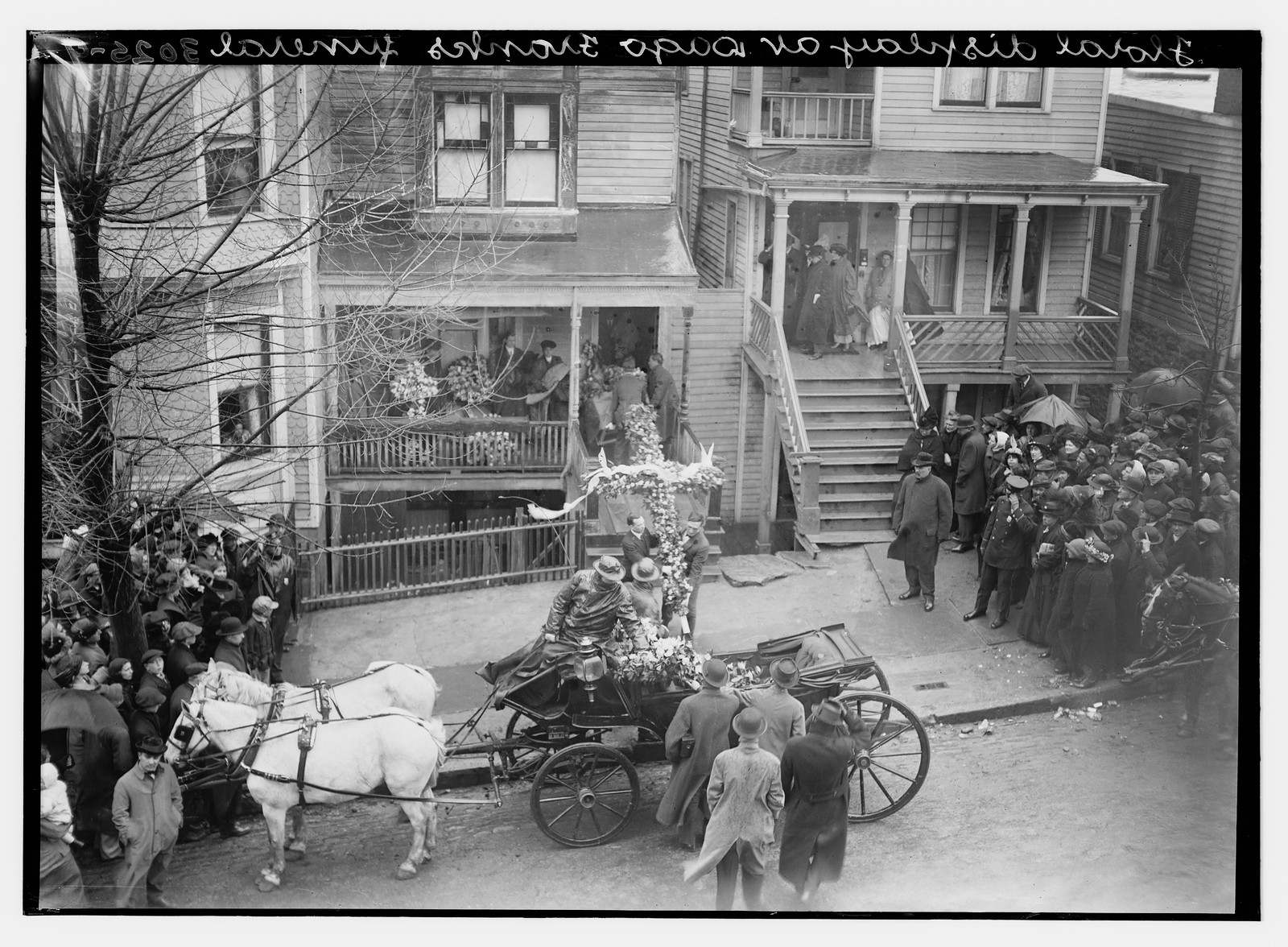 Floral display at Dago Frank's funeral, n/a — historic photograph