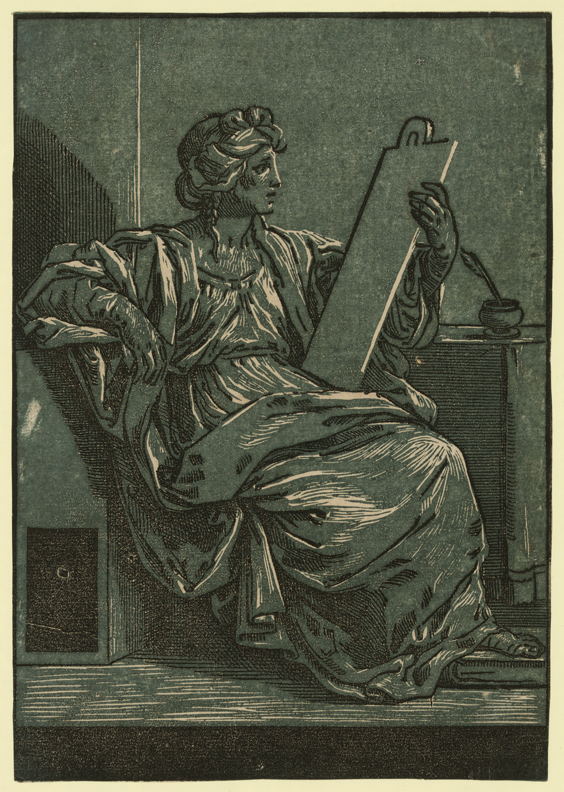 Sibyll Holding a Tablet, c. 1630-1655 — historic print