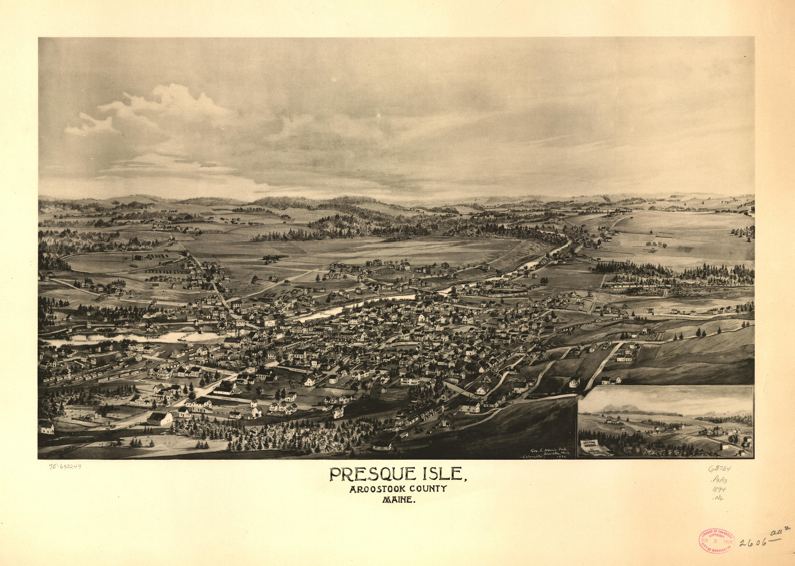 Presque Isle, Maine, 1894, 1894 — antique map