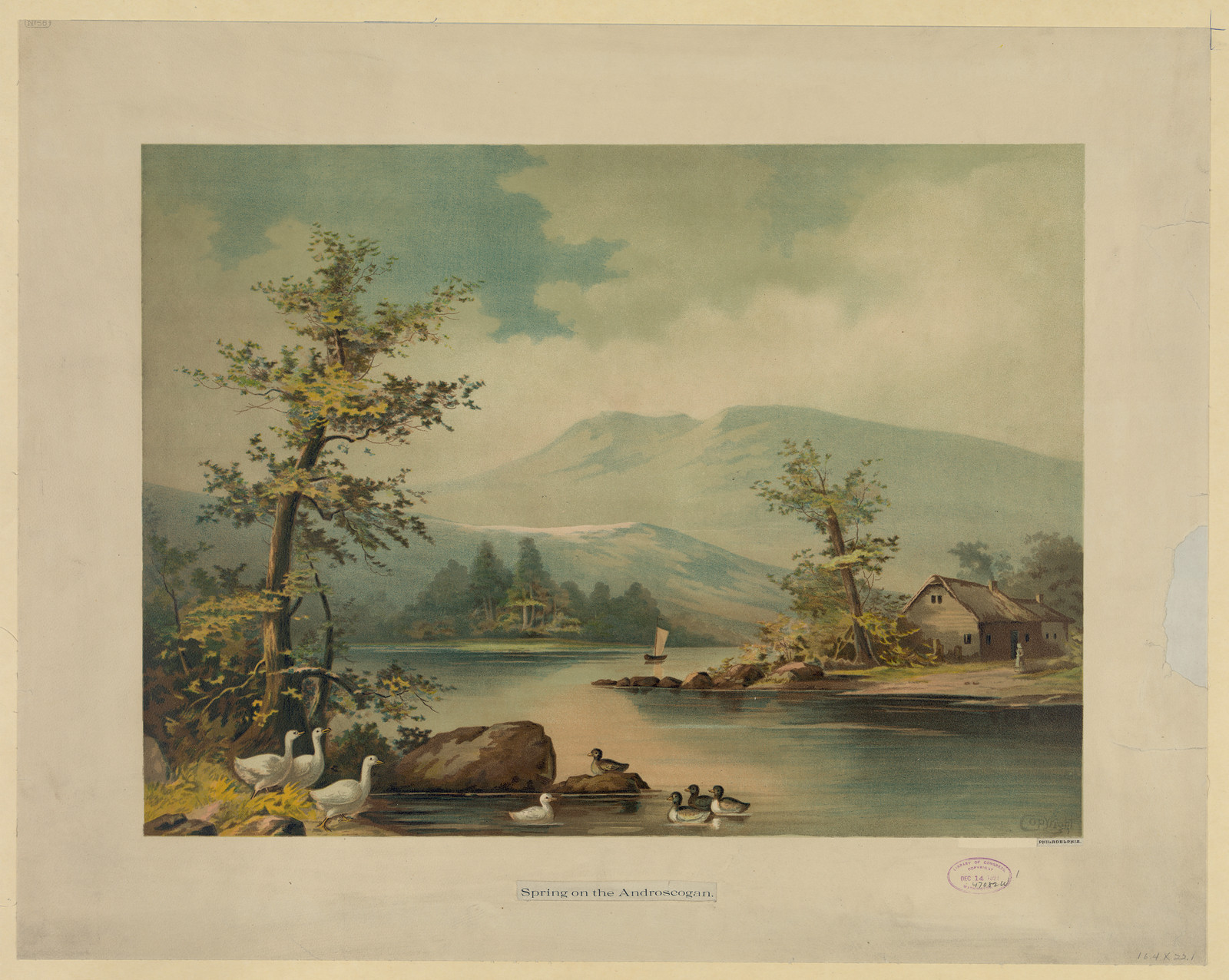 Spring on the Androscogan — historic image