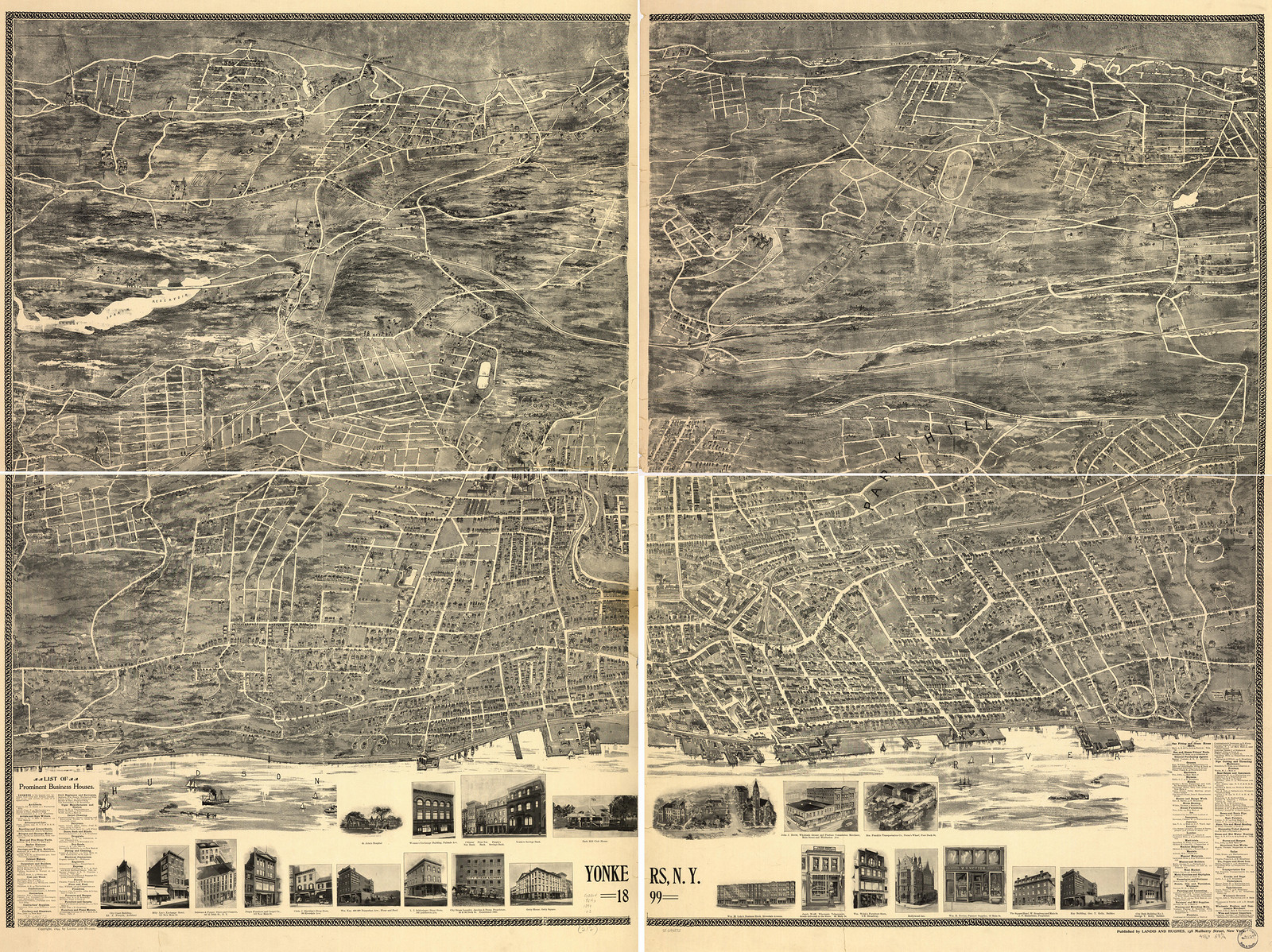 Yonkers, New York, 1899, 1899 — antique map