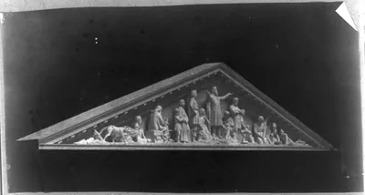 [Capitol, maquette of sculpture 'Landing of Pilgrims' for east pediment of the south wing of the House of Representatives]