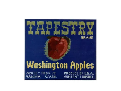Tapestry Brand Washington Apples crate label