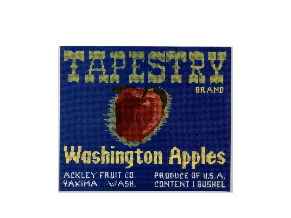 Tapestry Brand Washington Apples crate label — historic image