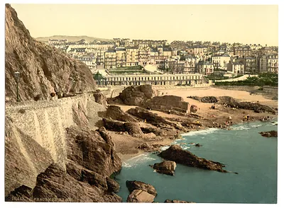 Town and beach from Capstone Ilfracombe England