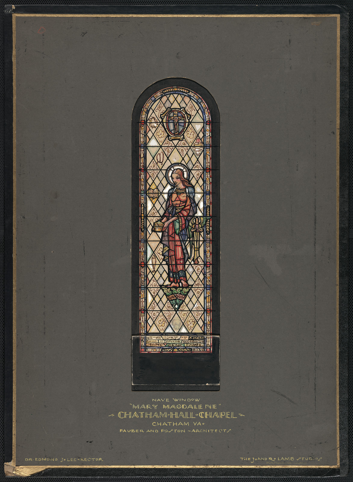 Nave Window Mary Magdalene, Chatham Hall Chapel, Chatham VA — historic image
