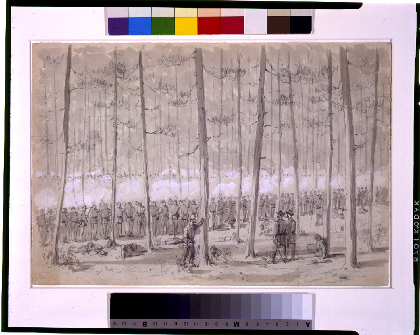 The battle of Darby Town Road, [1864 October 9] — historic drawing