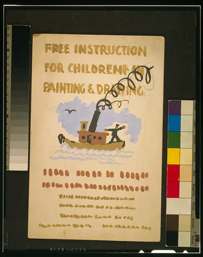 Free instruction for children in painting & drawing