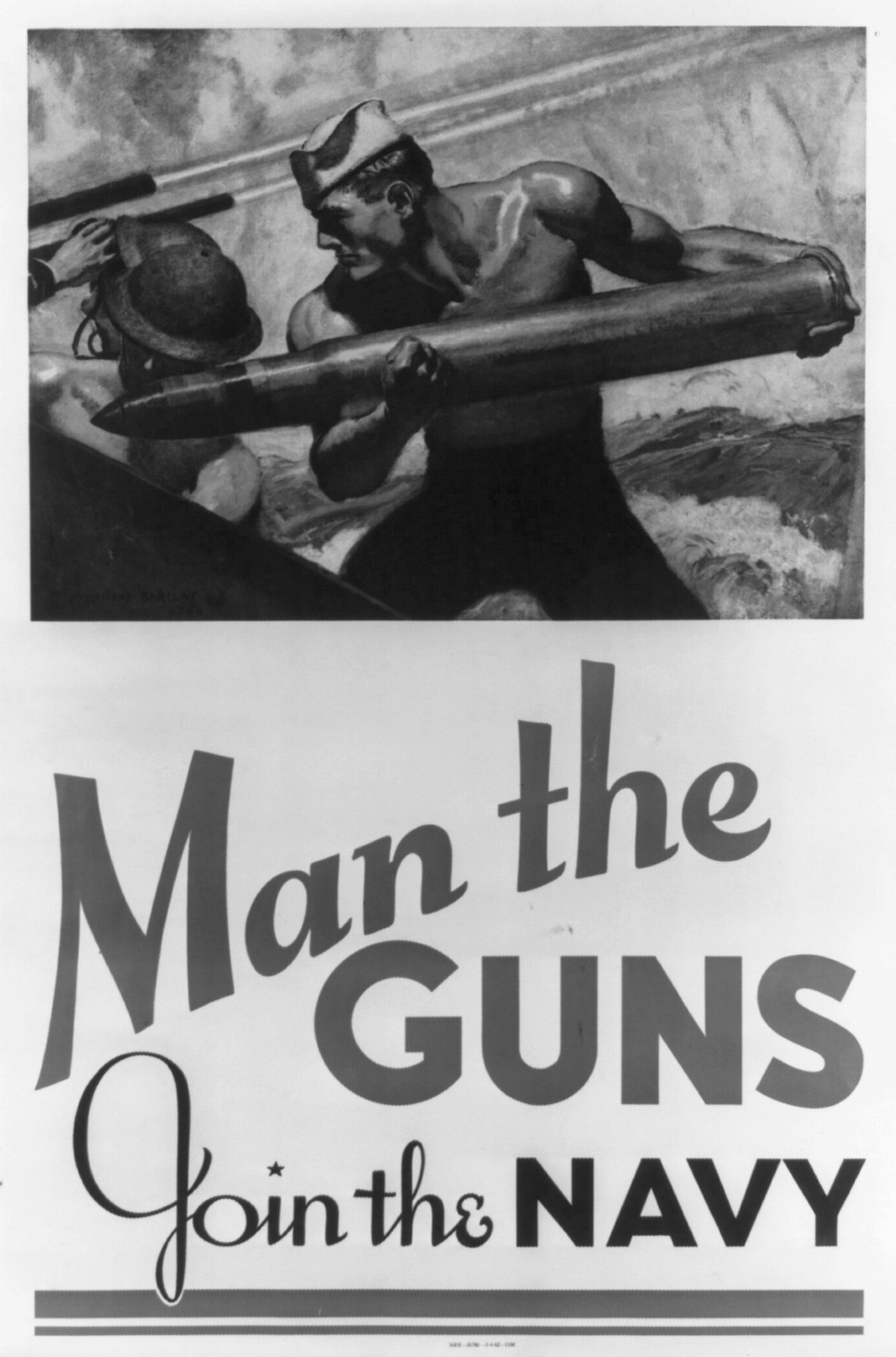 Man the guns, join the Navy / McClelland Barclay, USNR., [19]42. — vintage poster