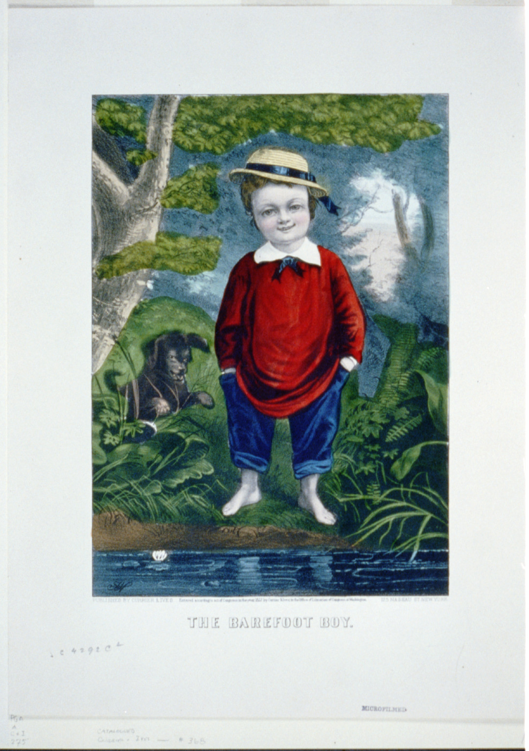 The barefoot boy, [New York] : Currier & Ives, 1872. — antique lithograph