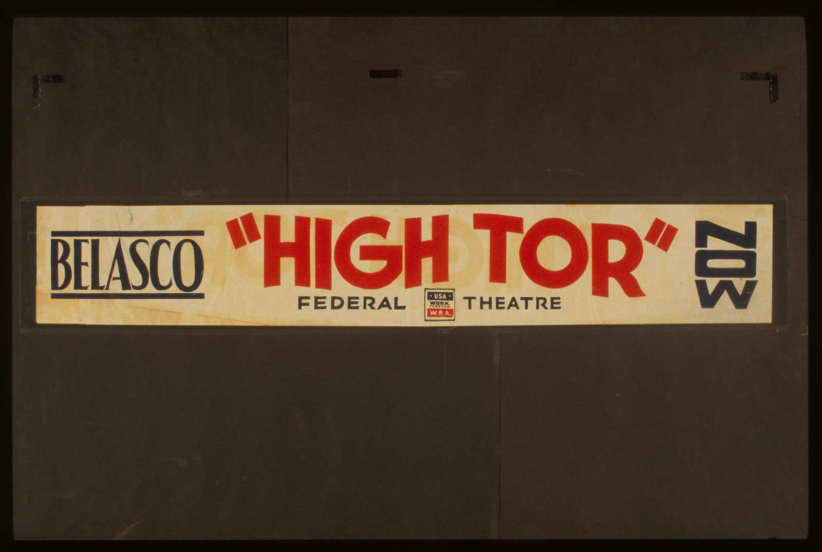 High tor, 1937 — vintage poster