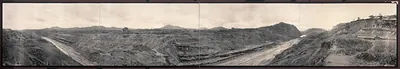 Panoramic photograph of the Culebra Cut excavation, Panama