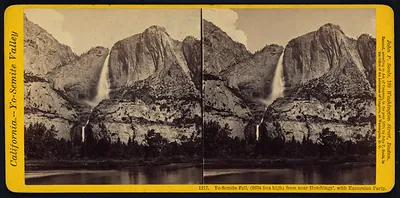 Yo-Semite Fall, from near Hutchings', with Excursion Party