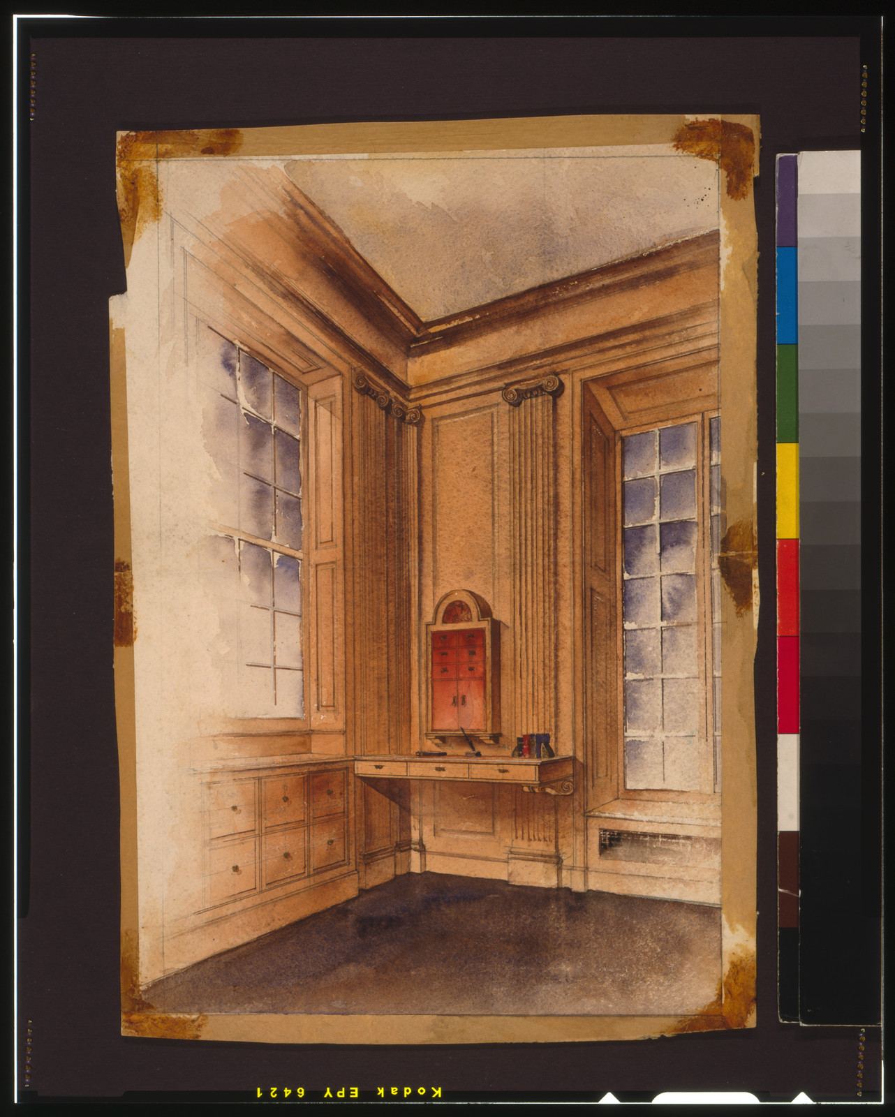 [Rebuilding of an official residence (Governor's Palace") for Williamsburg Holding Company, LC-USZC4-3791 (color film copy transparency) Publication may be restricted. For information see Architecture — historic drawing