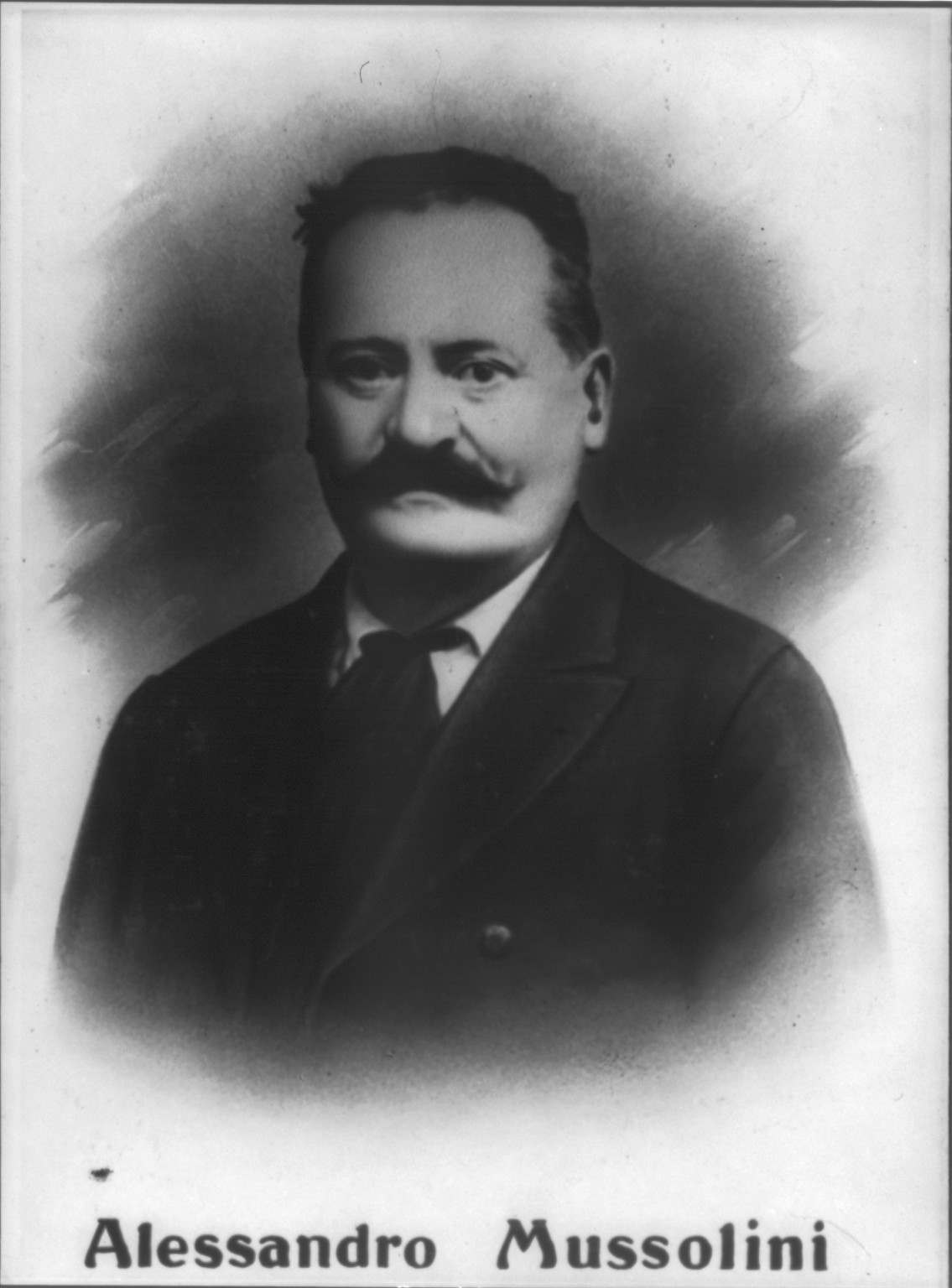 [Portrait of Alessandro Mussolini, father of Benito Mussolini] — historic print