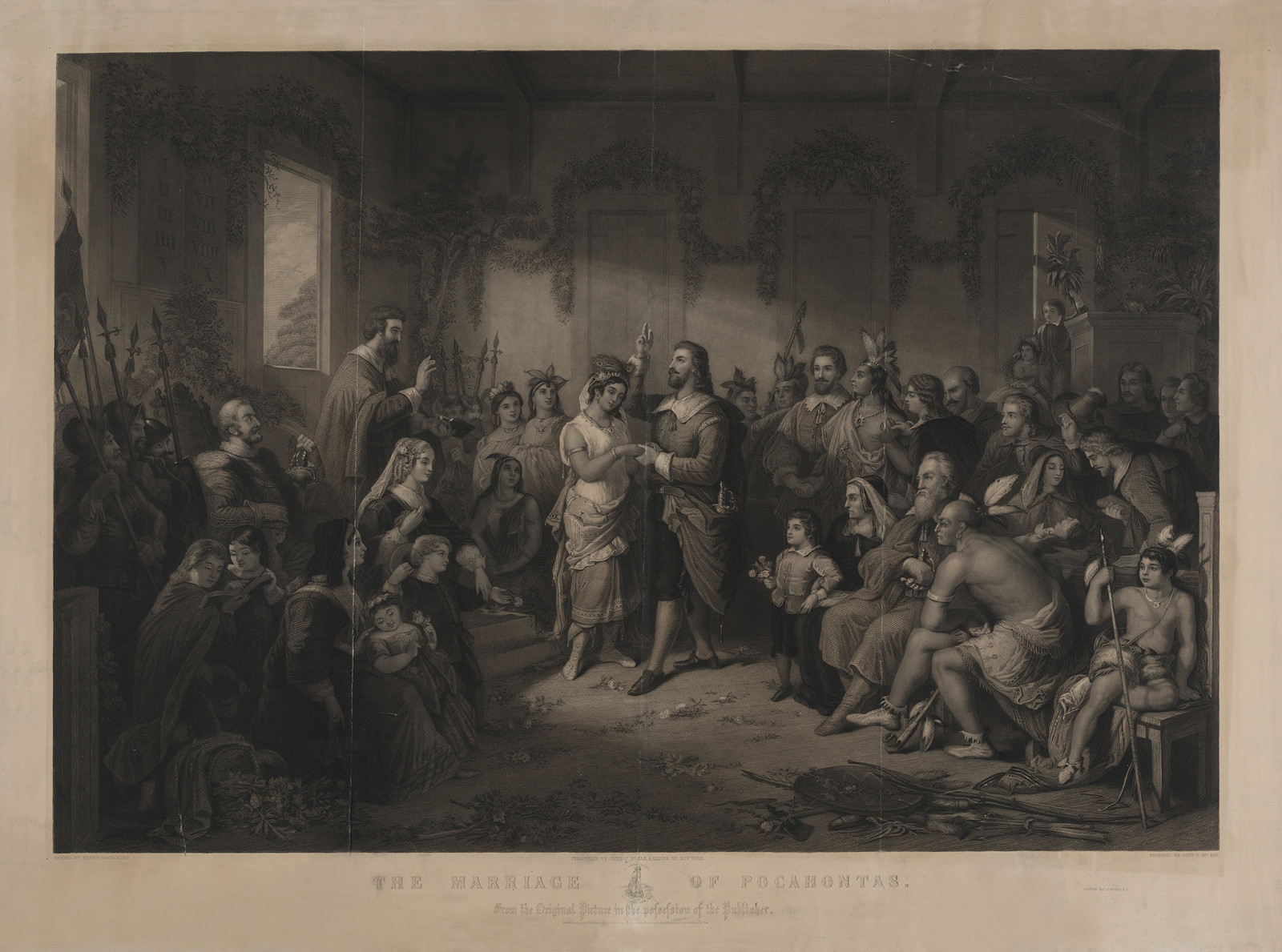 The Marriage of Pocahontas — historic image