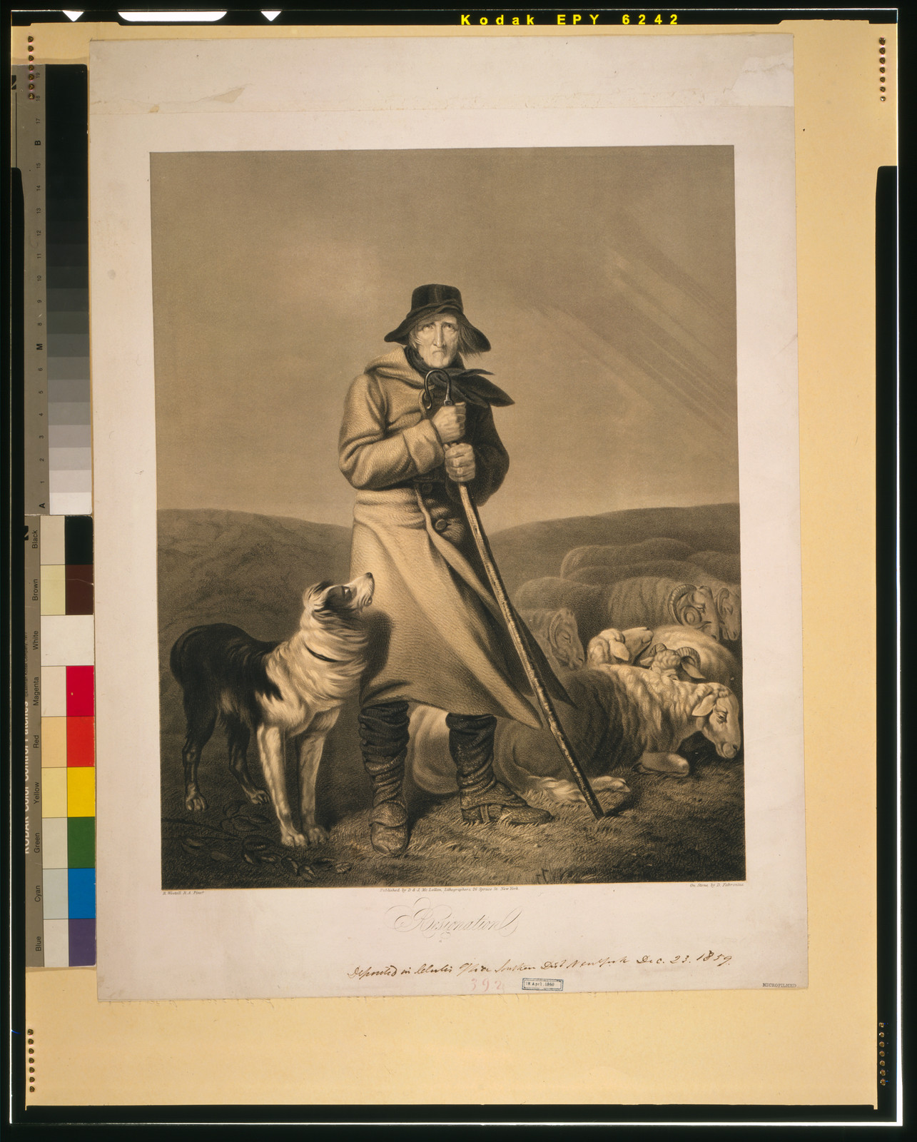 Resignation / R. Westall R.A. pinxt. ; on stone by D. Fabronius., New York : published by D. & J. McLellan, c1859. — antique lithograph