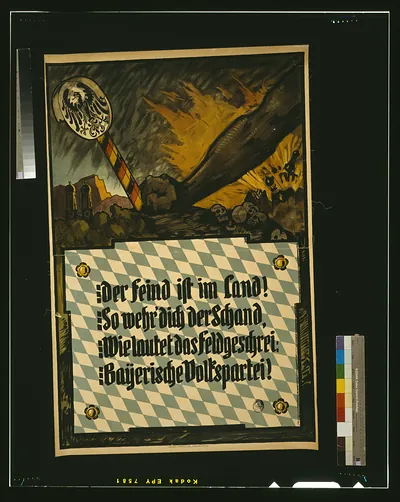 Der Feind ist im Land! So wehr dich der Schand Wie Lautet des Feldgeschrei: Bayerische Volkspartei!