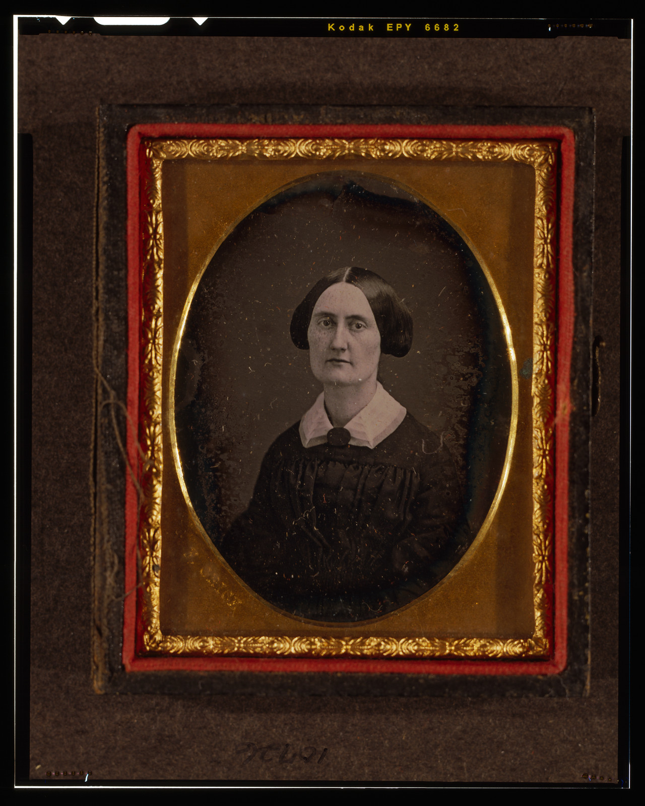 [Unidentified woman, head-and-shoulders portrait, facing slightly left], [ca. 1855] — historic photograph