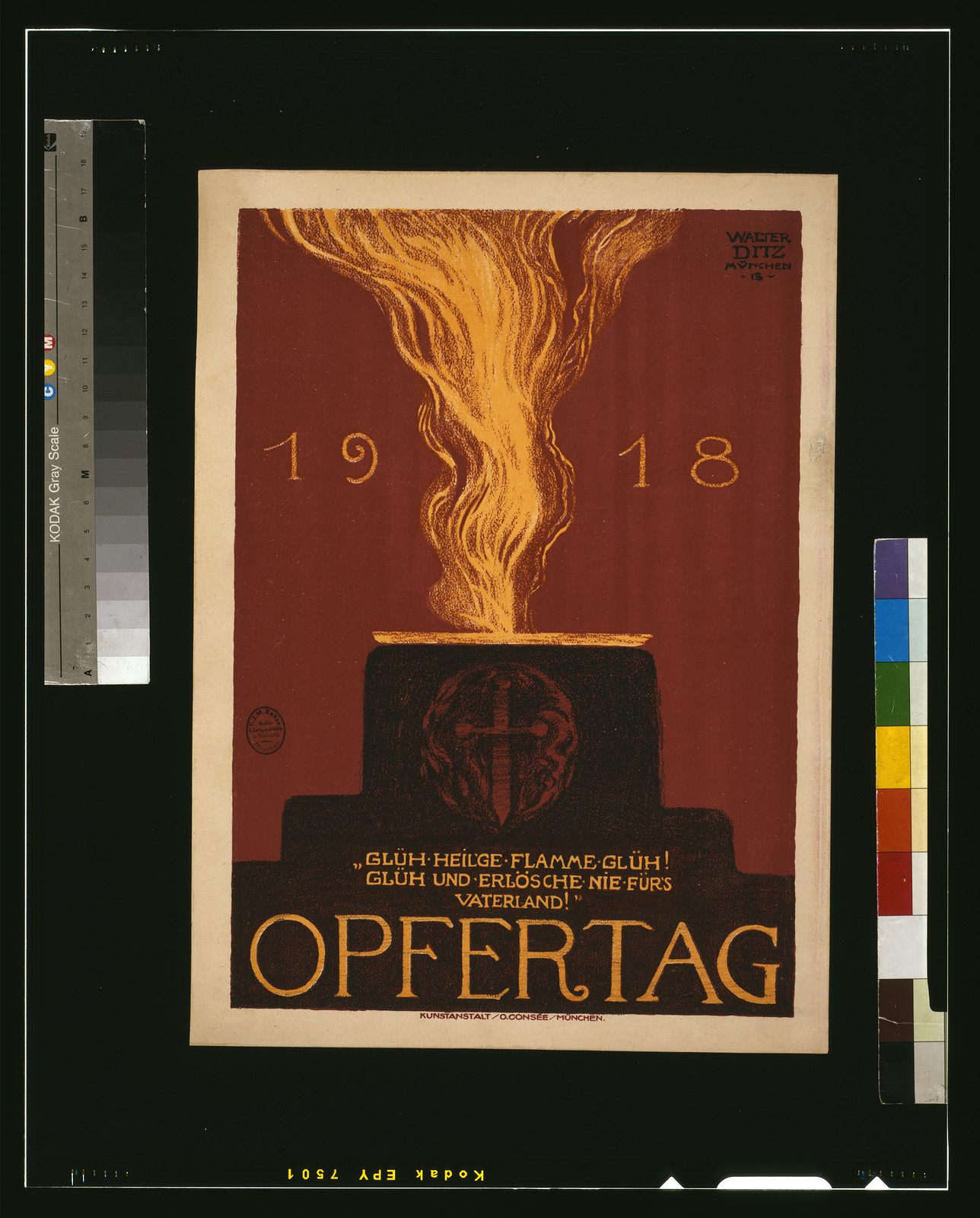 1918 Opfertag / Walter Ditz., 1918 — vintage poster