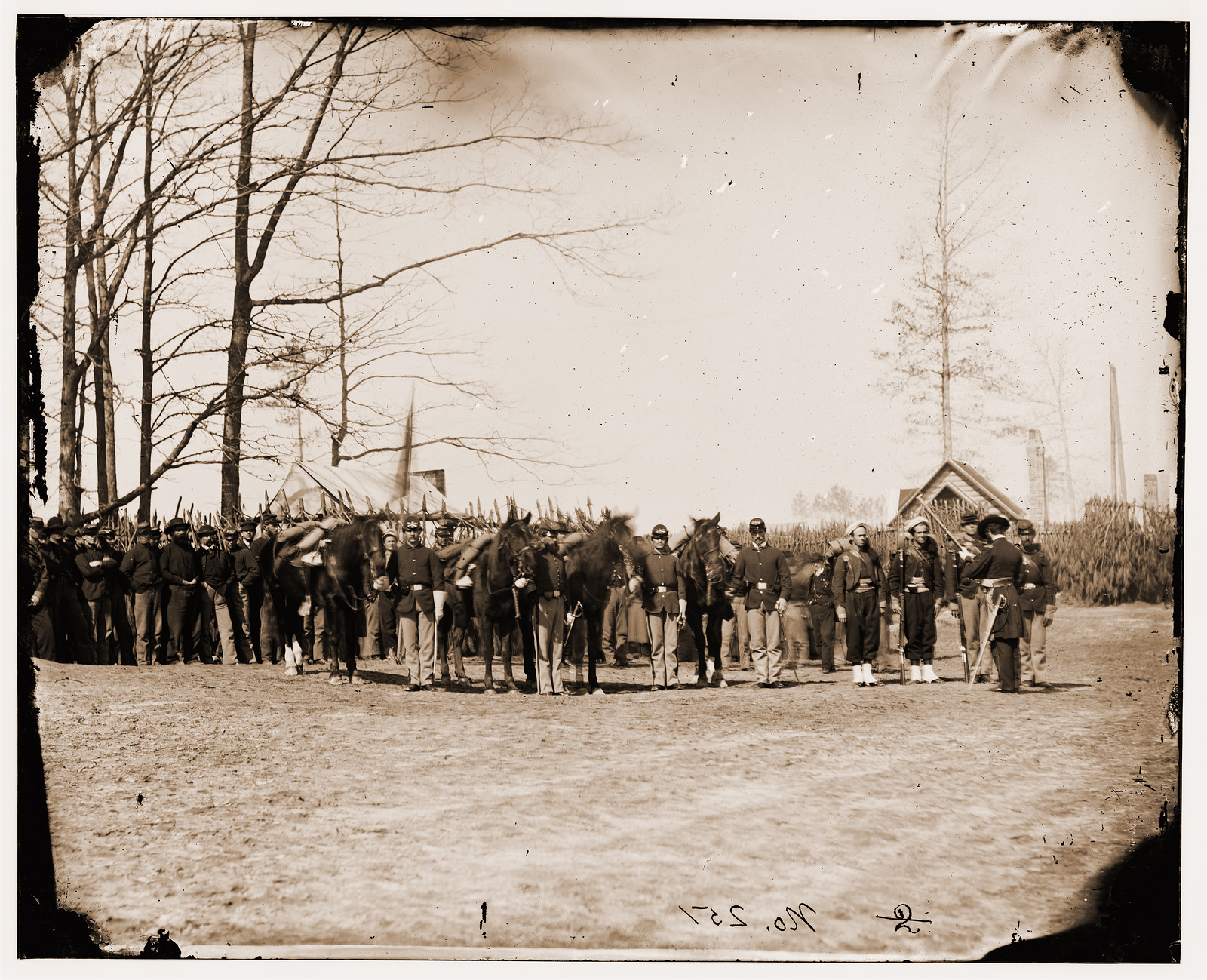 Petersburg Virginia. Group of Provost Guard headquarters Army of the Potomac, 1865 — historic photograph