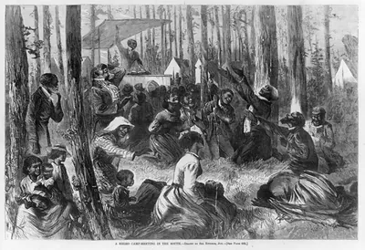 A Negro camp meeting in the South