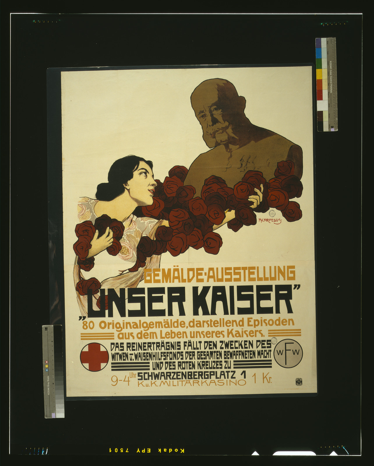 Gemaumllde-Austellung Unser Kaiser / A. Karpellus., 1916 — vintage poster