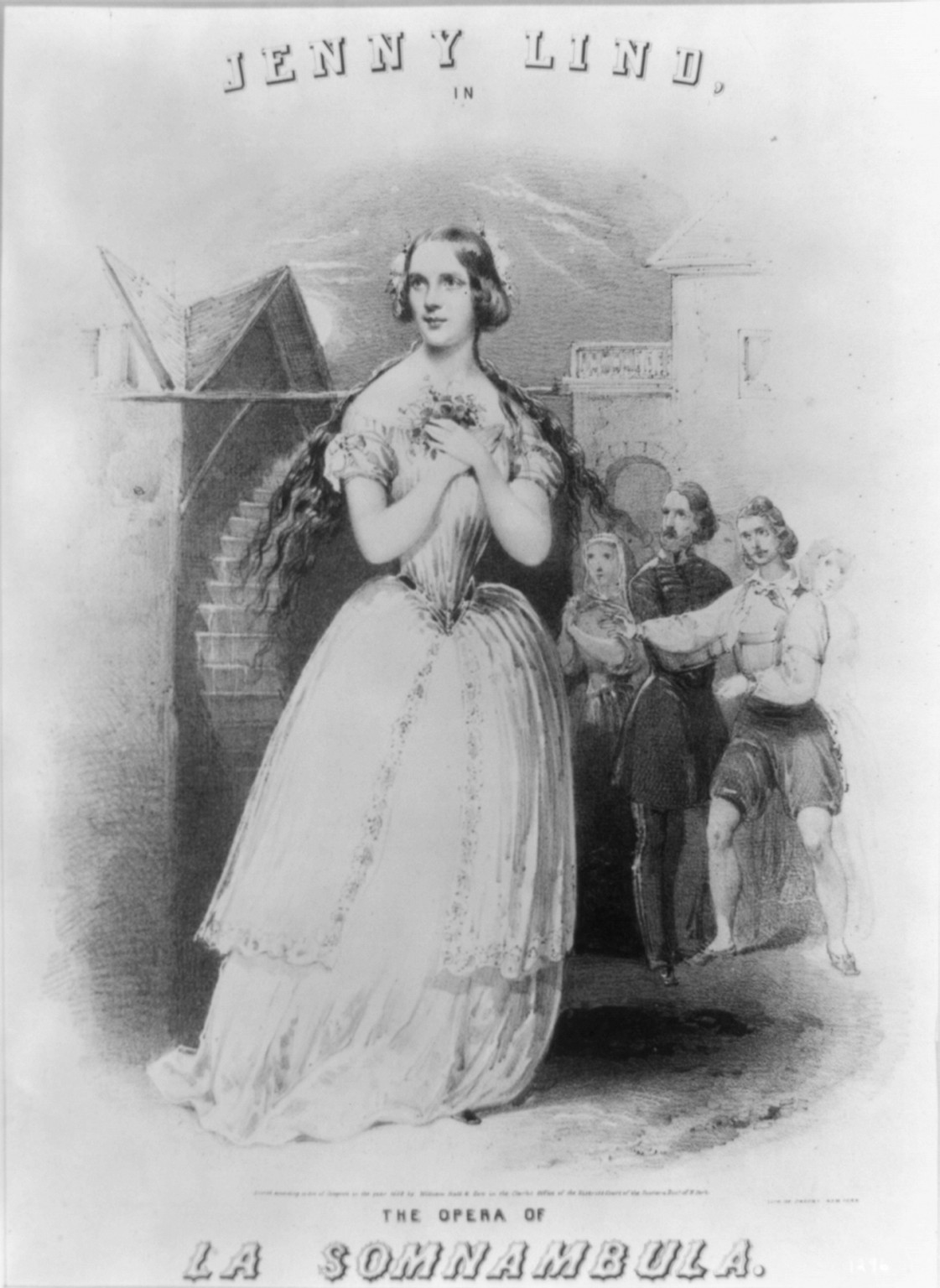 This print is respectfully dedicated to the American people. Portraits of Jenny Lind. Giovanni Bellitti, Jules Benedict, c1850 Sept. 23. — historic print
