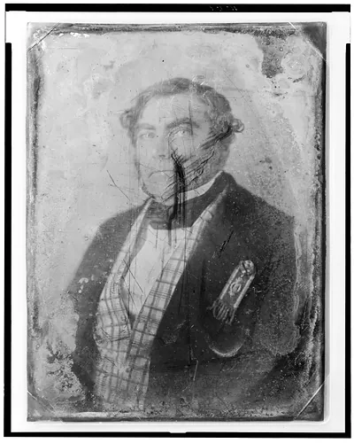 Unidentified man, half-length daguerreotype portrait