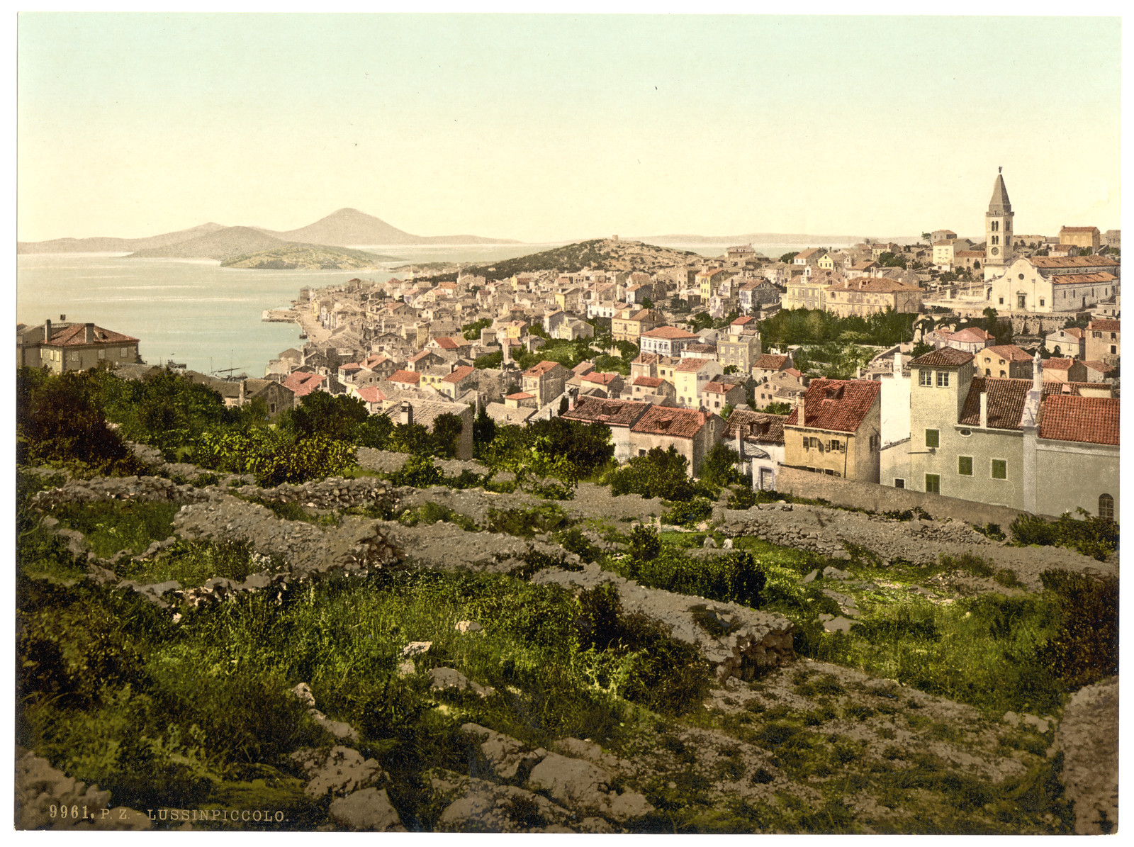 Lussin-Piccolo (i.e Lussinpiccolo) general view Istria Austro-Hungary, [between ca. 1890 and ca. 1900]. — historic print