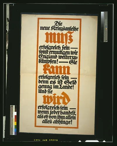 Die neue Kriegsanleihe: German WWI war loan poster