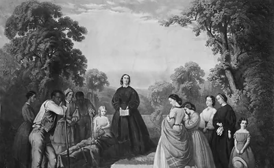 [Burial of Latane] / [...] by W.D. Washington ; engraved by A.G. Campbell.
