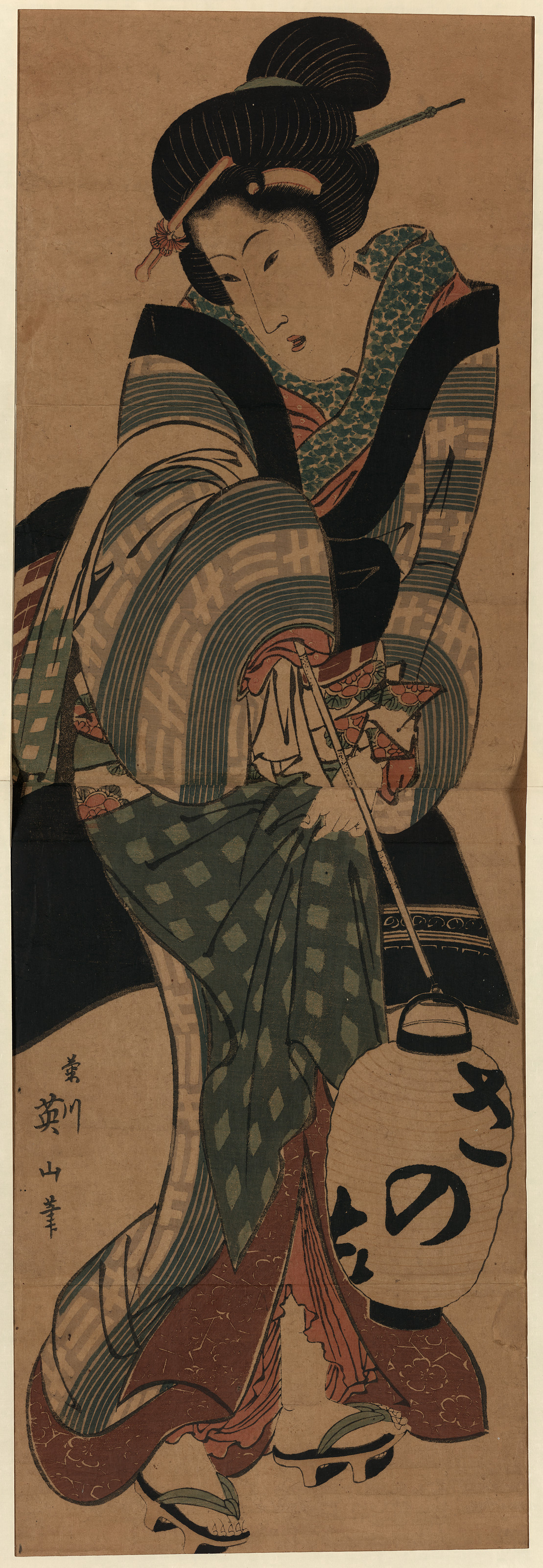 [Japanese Ukiyo-e print], 1750 — historic print